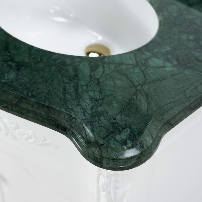 Kommod Badrum Vit 80 cm Ottawa Grön Marmor Badrumsmöbel 80 cm