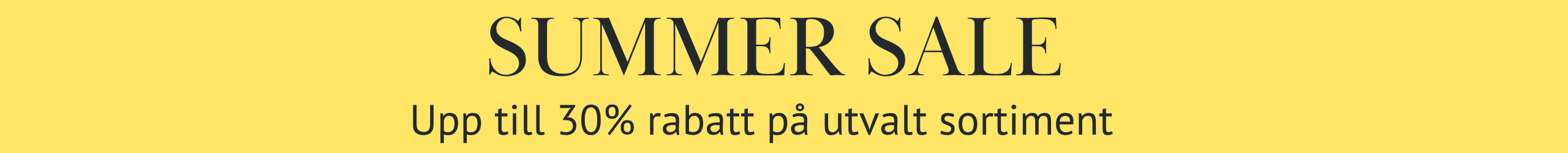 Summer sale hos Vesani upp till 30% p&aring; utvalt sortiment 