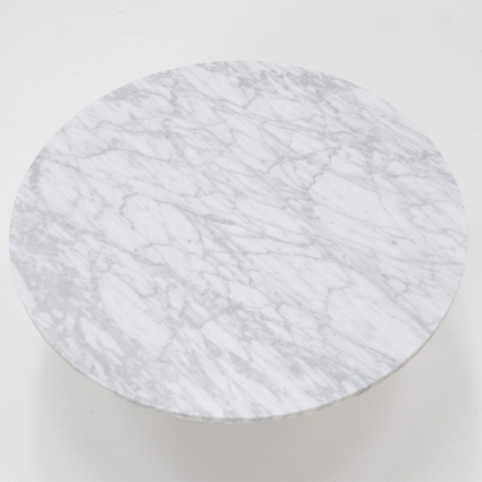 Soffbord Ø80cm Vit Marmor - Matisse Soffbord 80 cm
