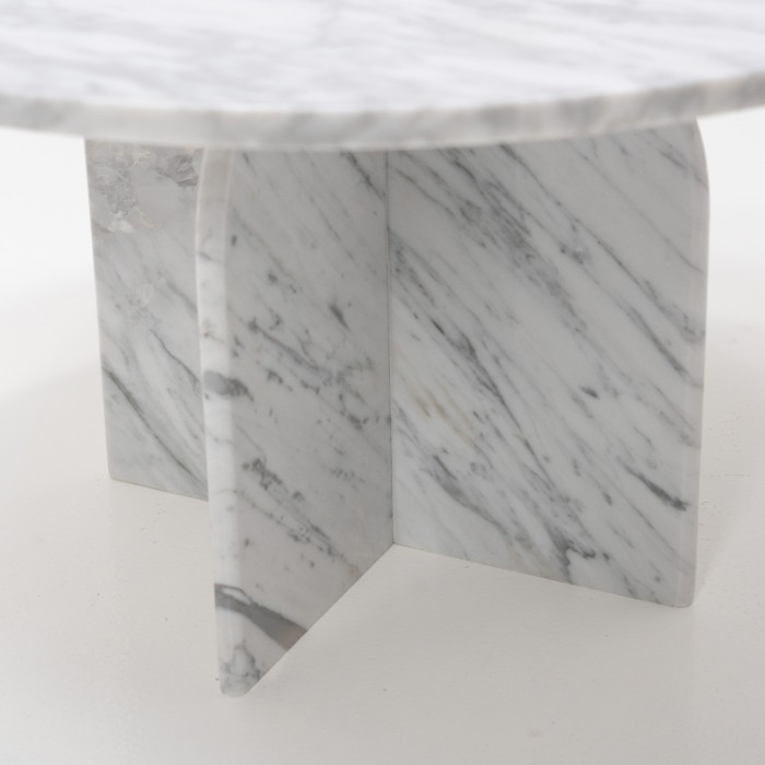 Soffbord Ø80cm Vit Marmor - Matisse Soffbord 80 cm
