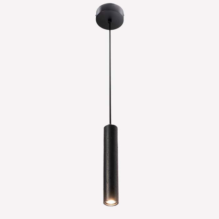 Pendellampa Svart Lavasten 28 cm - Vesuvio Pendellampa 28 cm