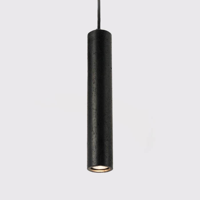 Pendellampa Svart Lavasten 28 cm - Vesuvio Pendellampa 28 cm