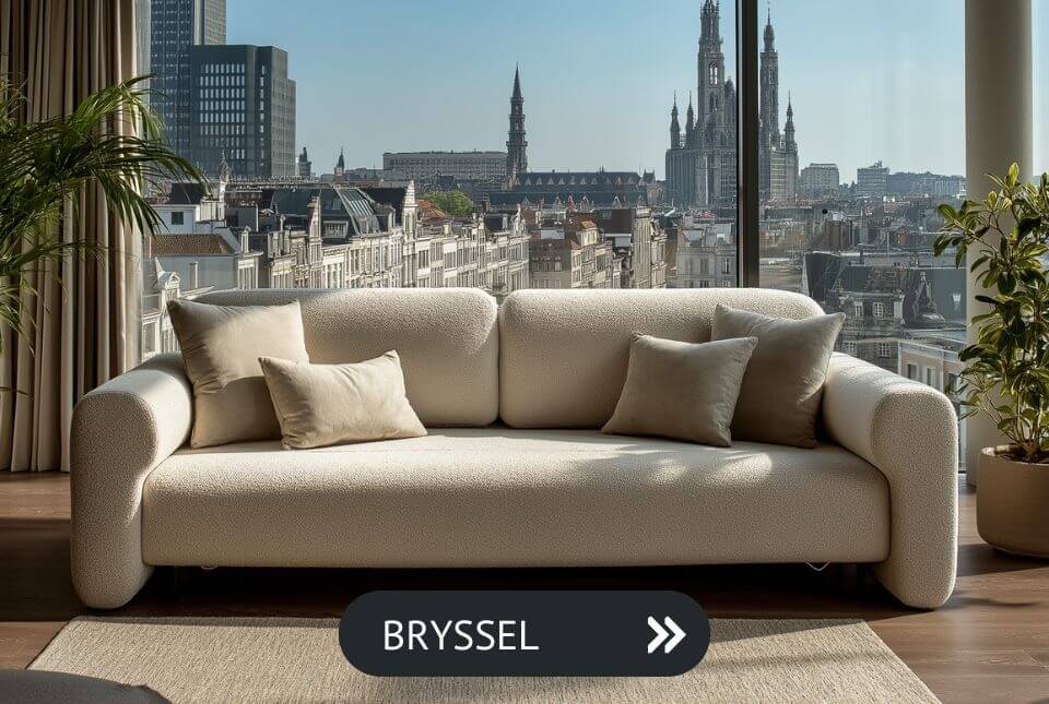 Soffa med b&auml;ddfunktion Bryssel