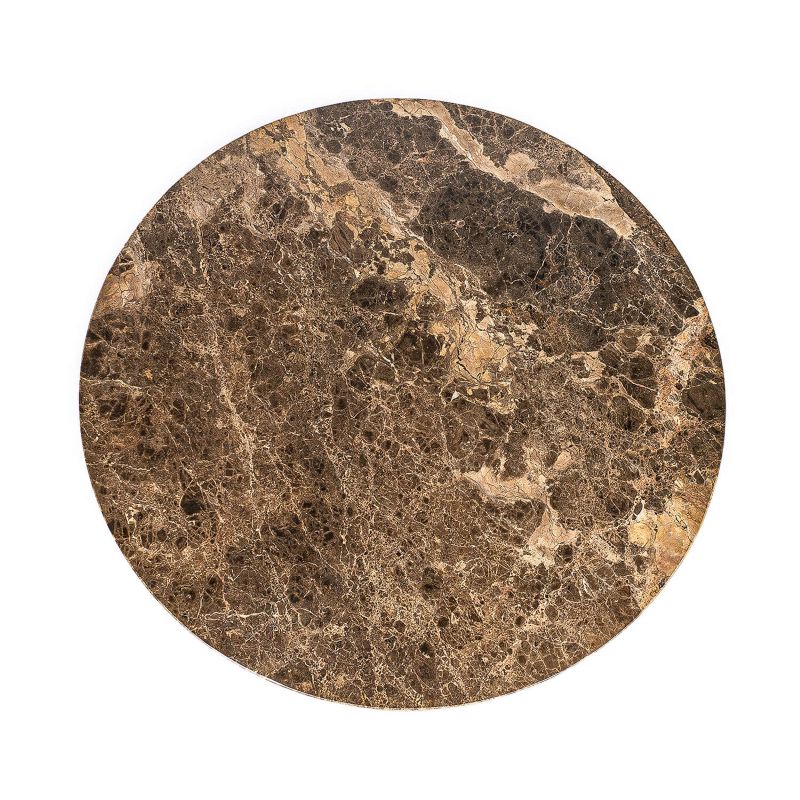 Bordsskiva i äkta marmor 120cm Brun