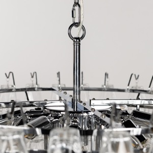 Modern kristallkrona Catania 63cm klarglas/krom
