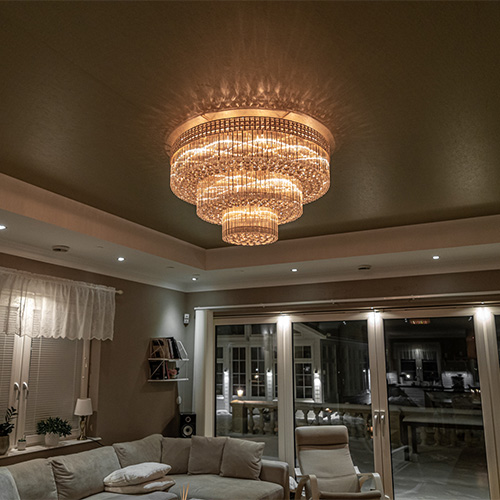 Stor kristallkrona guld H260cm- Mansion