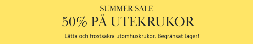 Utomhuskrukor nu till 50% rabatt!