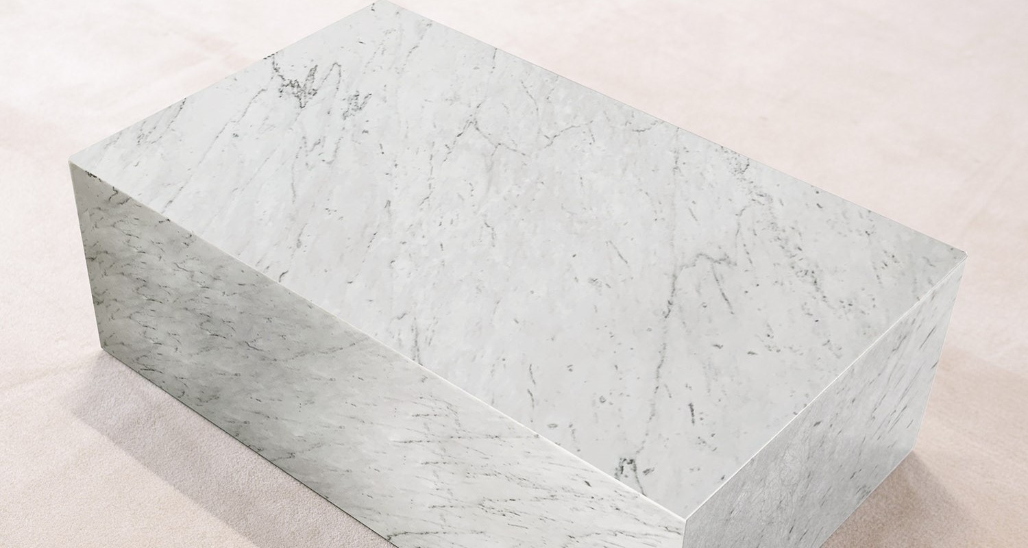 Marmor soffbord vit Carrara marmor