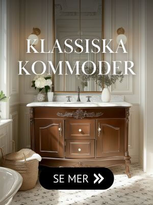 Klassiska badrumsmöbler, kommoder & tvättställsskåp Klassiska badrumsmöbler, kommoder & tvättställsskåp