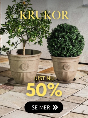 Frostsäkra och lätta utekrukor i klassisk design nu till 50% Frostsäkra och lätta utekrukor i klassisk design nu till 50% rabatt