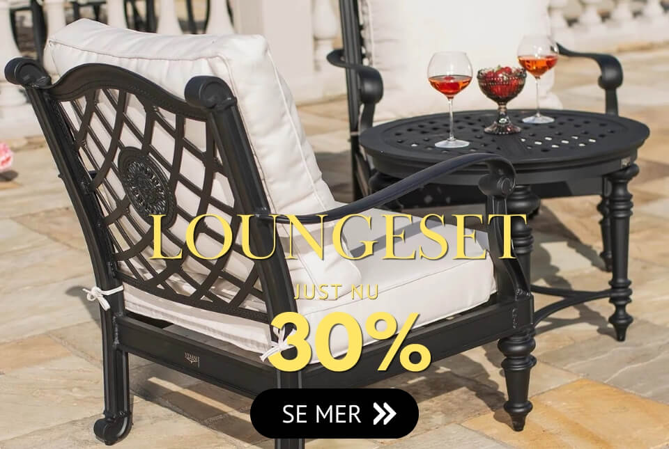 Utesoffgrupper och loungeset i svart gjuten aluminium från Vesani Utesoffgrupper och loungeset i svart gjuten aluminium från Vesani
