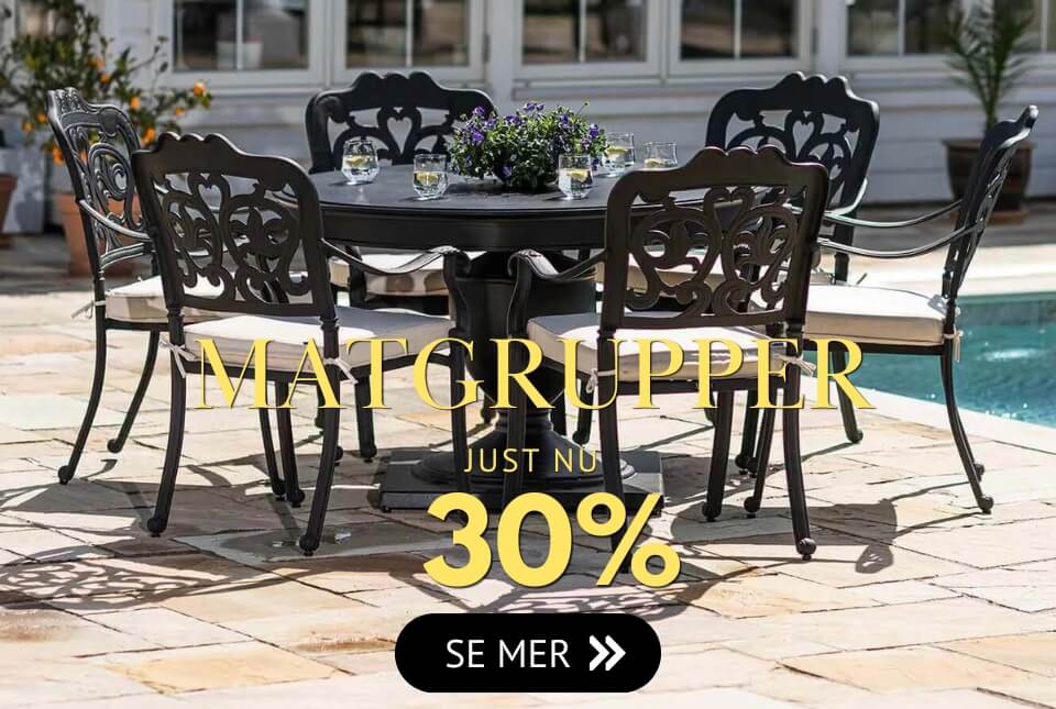 Utematgrupper i klassisk stil nu upp till 30% rabatt Utematgrupper i klassisk stil nu upp till 30% rabatt