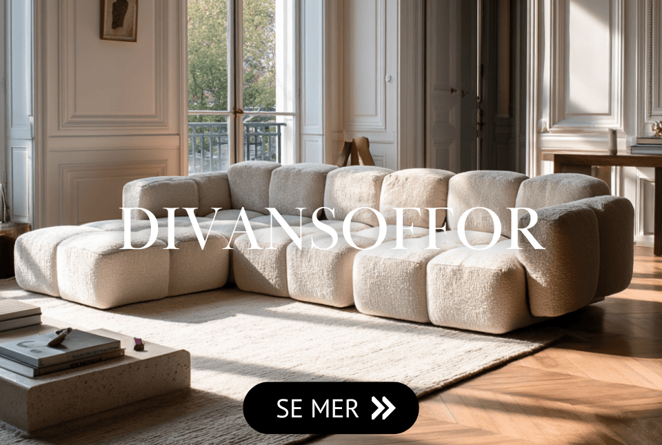 Beige divansoffa med modernt formspråk Paris Beige divansoffa med modernt formspråk Paris