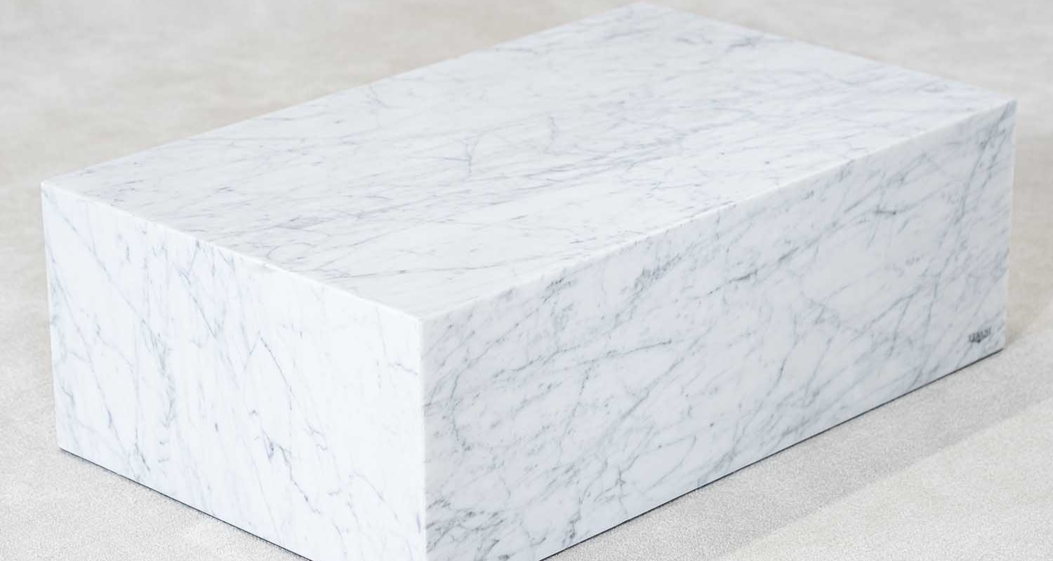 Marmor soffbord vit Carrara marmor